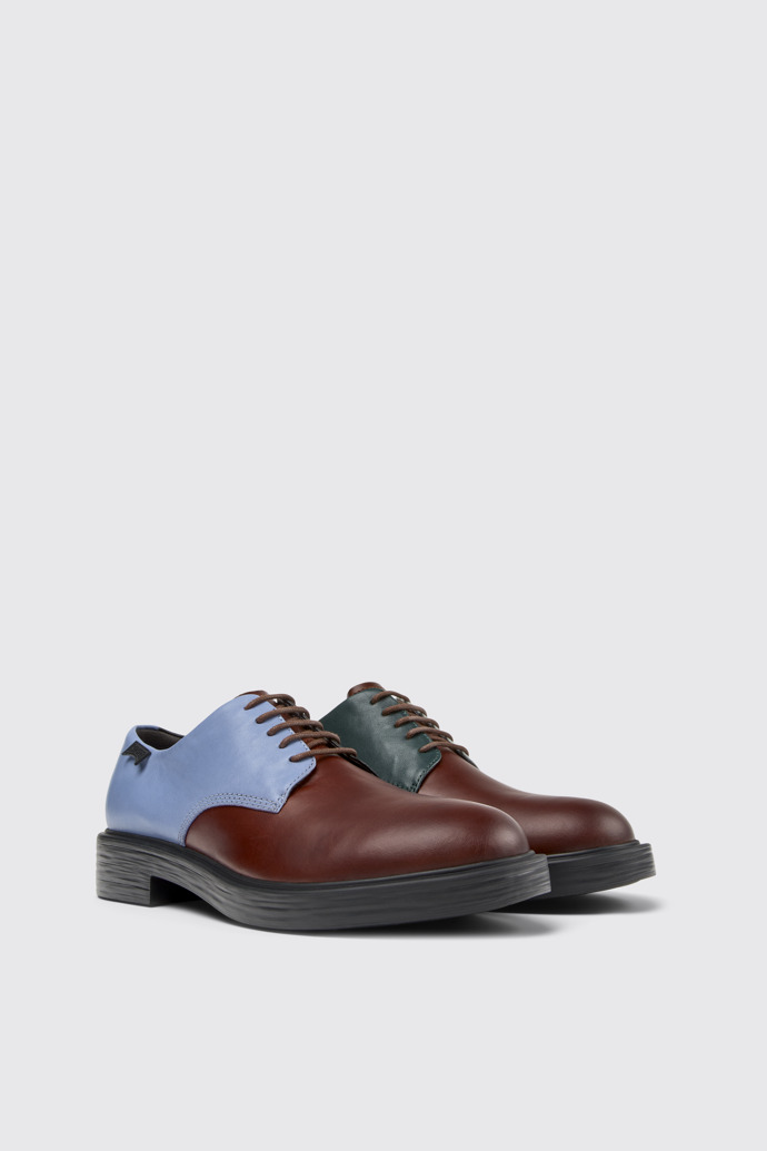 Front view of Twins Multicolor Leather Shoes for Men.