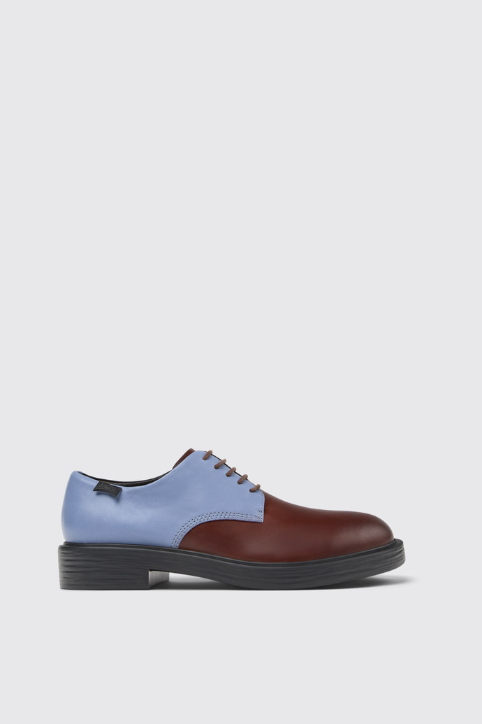 Side view of Twins Multicolor Leather Shoes for Men.