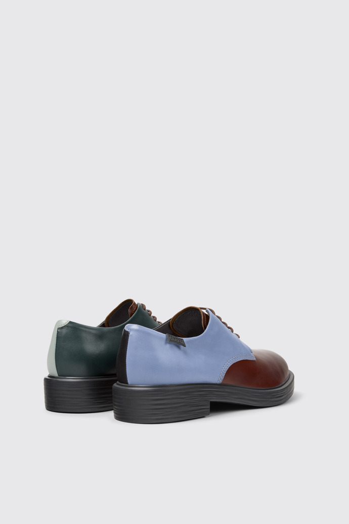 Back view of Twins Multicolor Leather Shoes for Men.