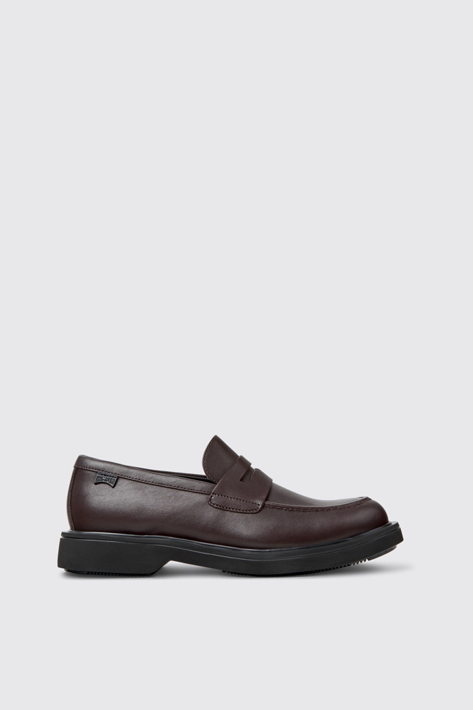 Side view of Norman Brown Leather Shoes for Men.