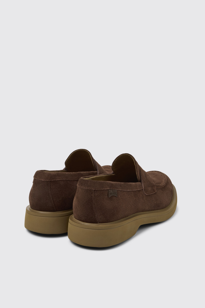 Norman Chaussures en cuir velours marron pour homme.