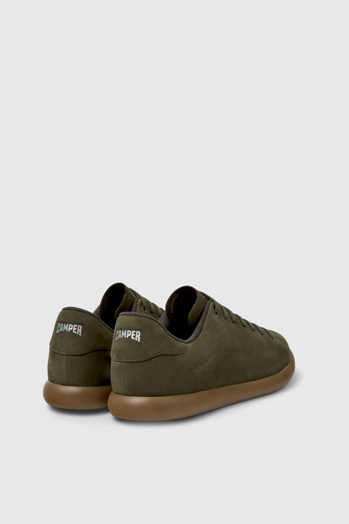 Back view of Pelotas Soller Green Nubuck Sneakers for Men.