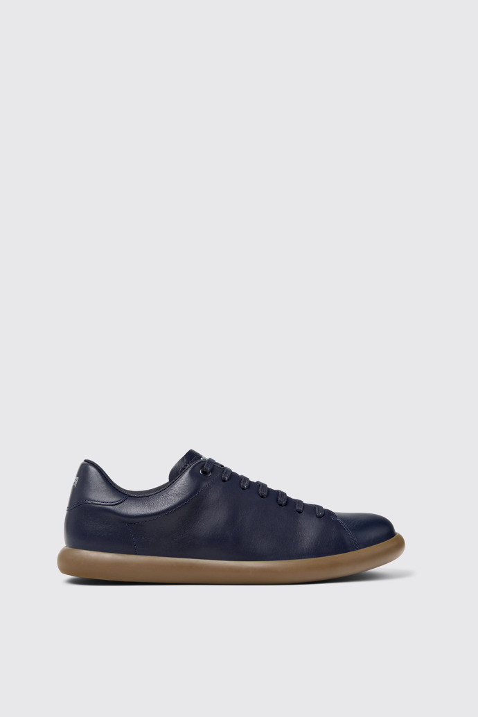 Pelotas Soller Baskets en cuir bleu pour homme.