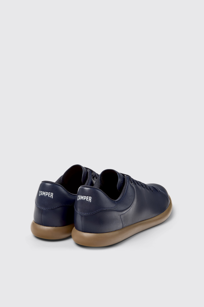 Pelotas Soller Baskets en cuir bleu pour homme.
