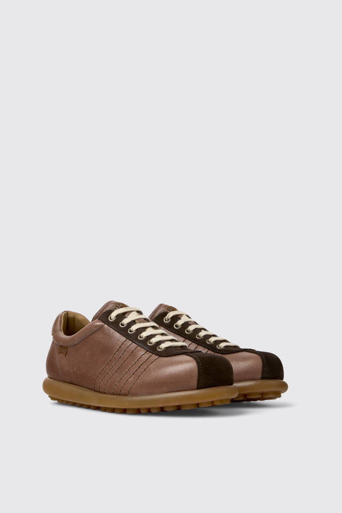 Front view of Pelotas Ariel Brown Leather and Nubuck Shoes for Men.