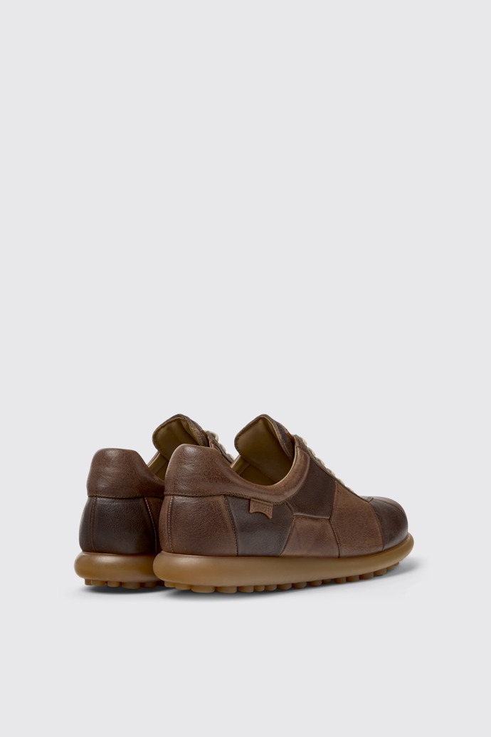 Back view of Twins Brown Leather Shoes for Men.