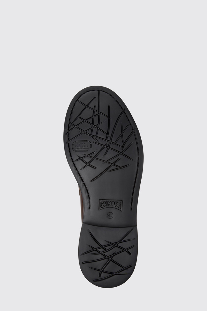 The sole of Dean Brown Leather Moccasins for Men.