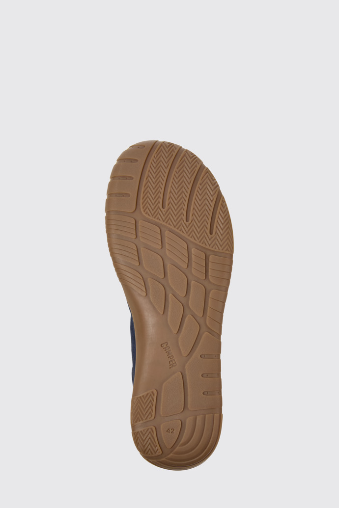 The sole of Peu Path Blue Nubuck Sneakers for Men.