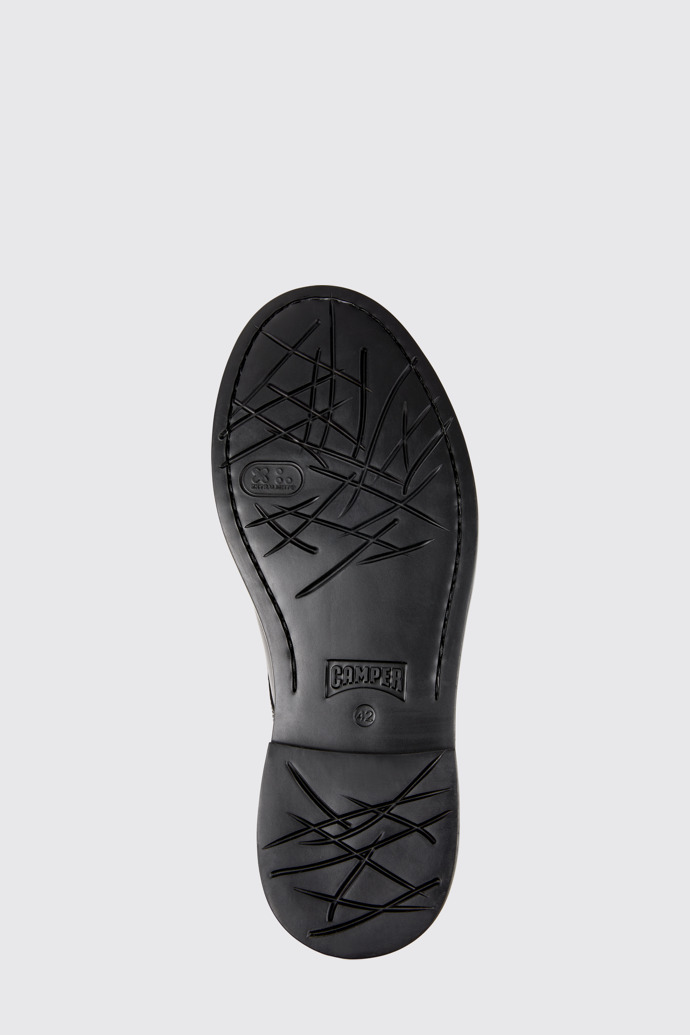 The sole of Twins Black Leather Shoes for Men.