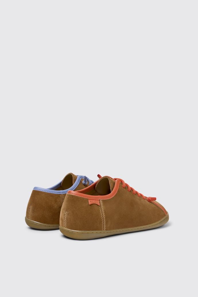 Back view of Twins Multicolor Suede and Leather Shoes for Men.