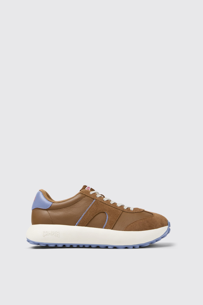 Side view of Pelotas Athens Multicolor Leather and Nubuck Sneakers for Men.
