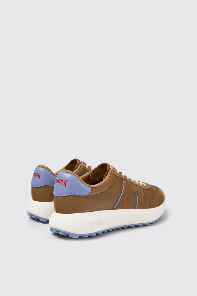 Back view of Pelotas Athens Multicolor Leather and Nubuck Sneakers for Men.