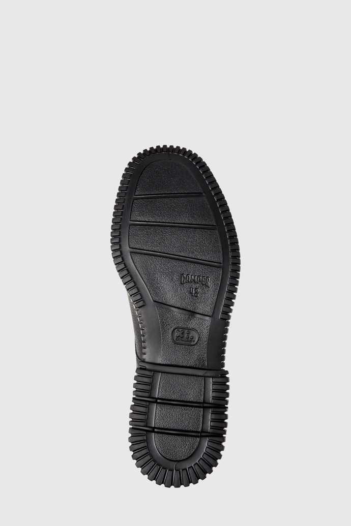 The sole of Pix Black Leather Shoes for Men.