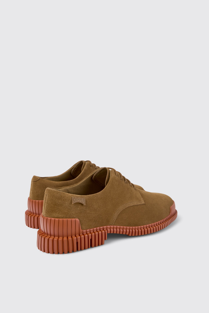 Back view of Pix Brown Suede Shoes for Men.
