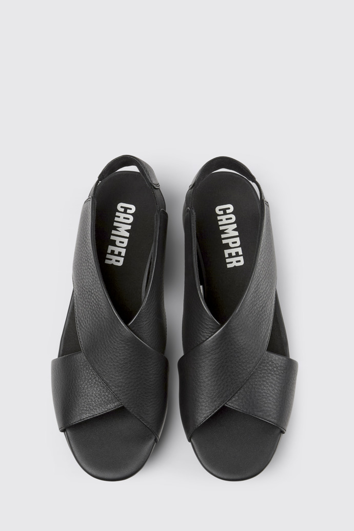 Overhead view of Balloon Black women’s sandal