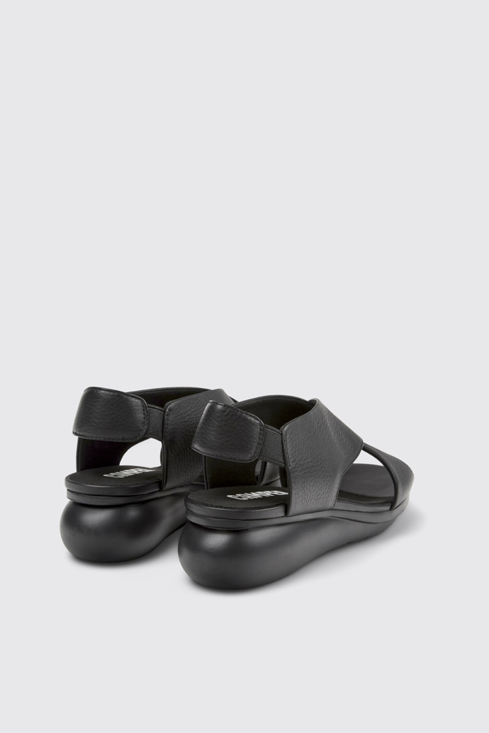 Back view of Balloon Black women’s sandal