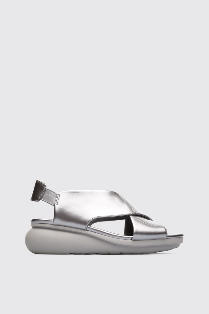 Side view of Balloon Grey Sandals for Women