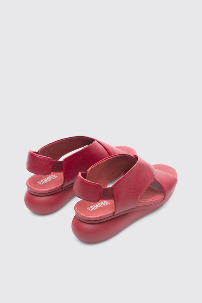 Back view of Balloon Red Sandals for Women
