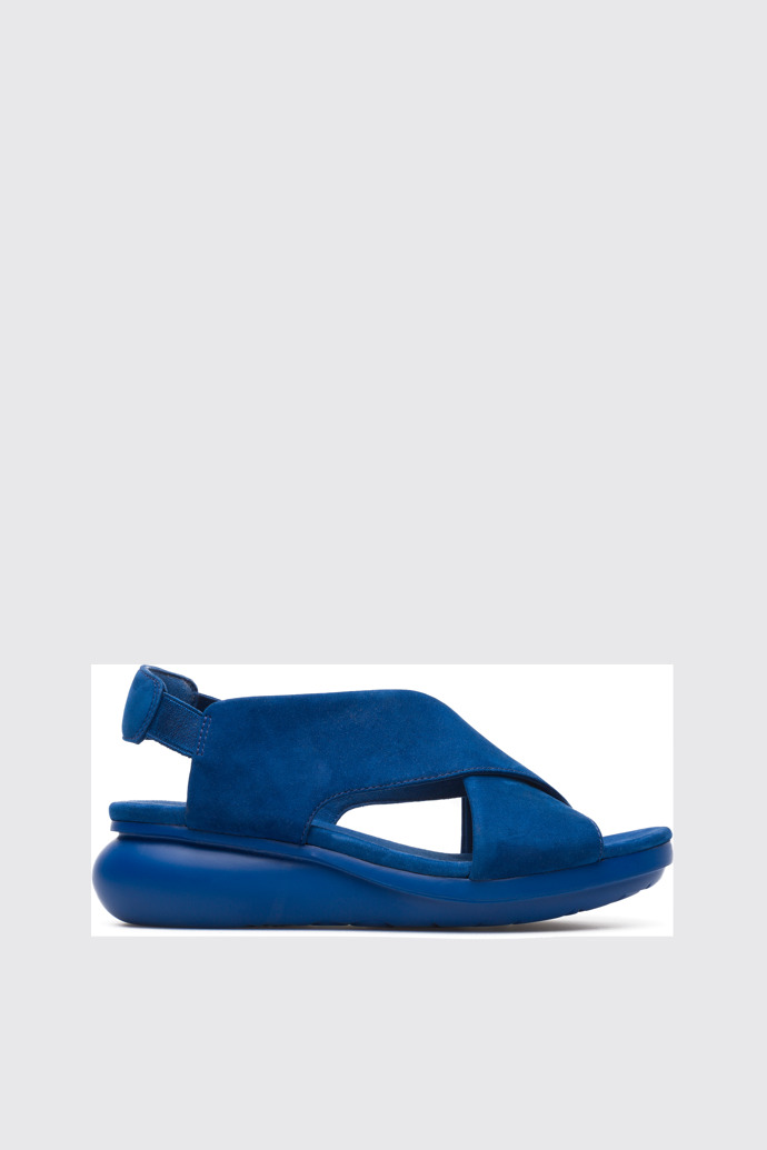 Side view of Balloon Blue Sandals for Women