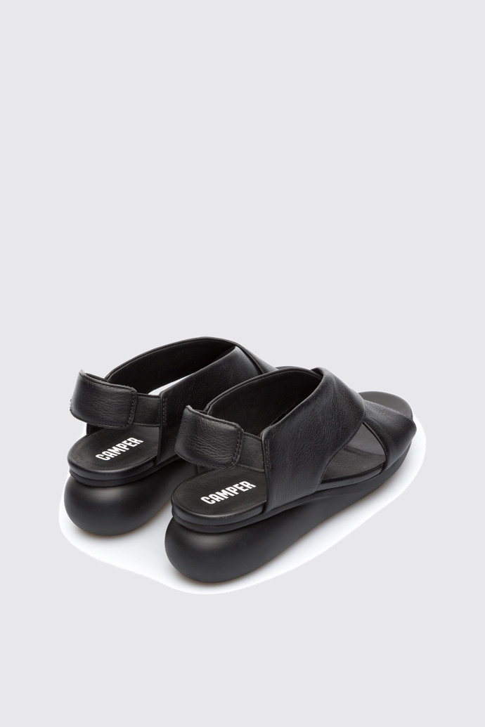 Back view of Balloon Black women’s sandal