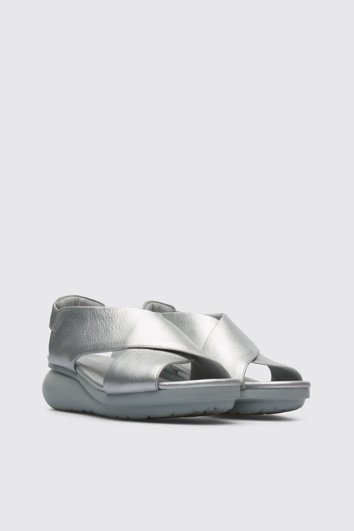 Front view of Balloon Women’s silver sandal