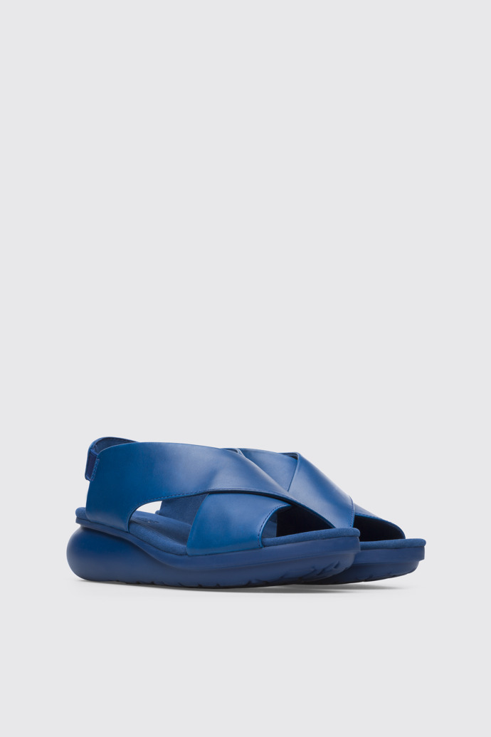 Front view of Balloon Blue sandal for women