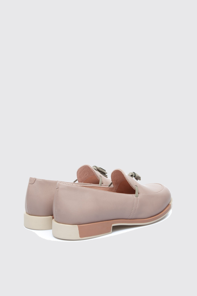 Back view of Bowie Beige Flat Shoes for Women
