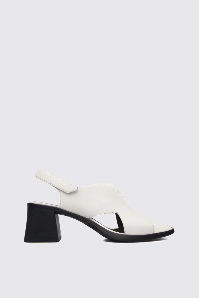 Side view of Karolina White Heels for Women