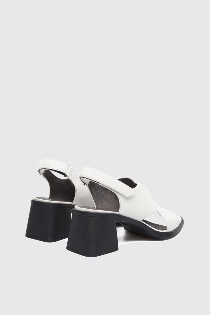 Back view of Karolina White Heels for Women