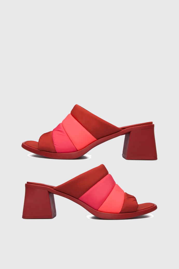 Side view of Twins Multicolor Heels for Women