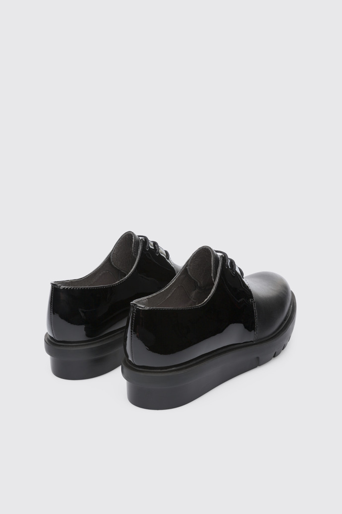 Back view of Marta Black Flat Shoes for Women