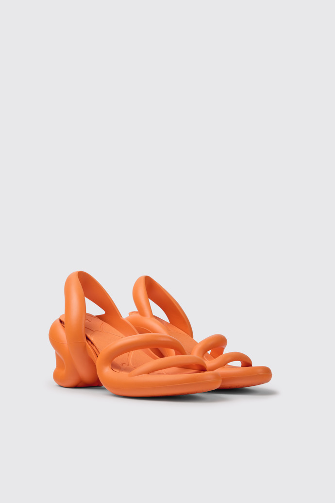 Front view of Kobarah Orange unisex sandals