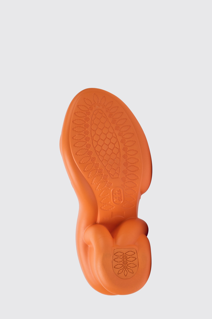 The sole of Kobarah Orange unisex sandals