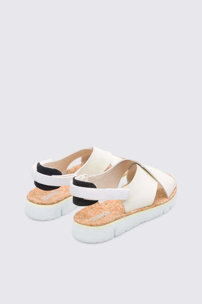 Back view of Oruga Beige Sandals for Women