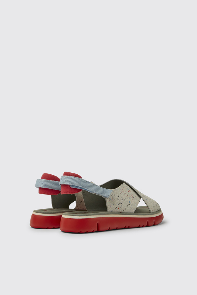 Back view of Oruga Multicolored sandals for women