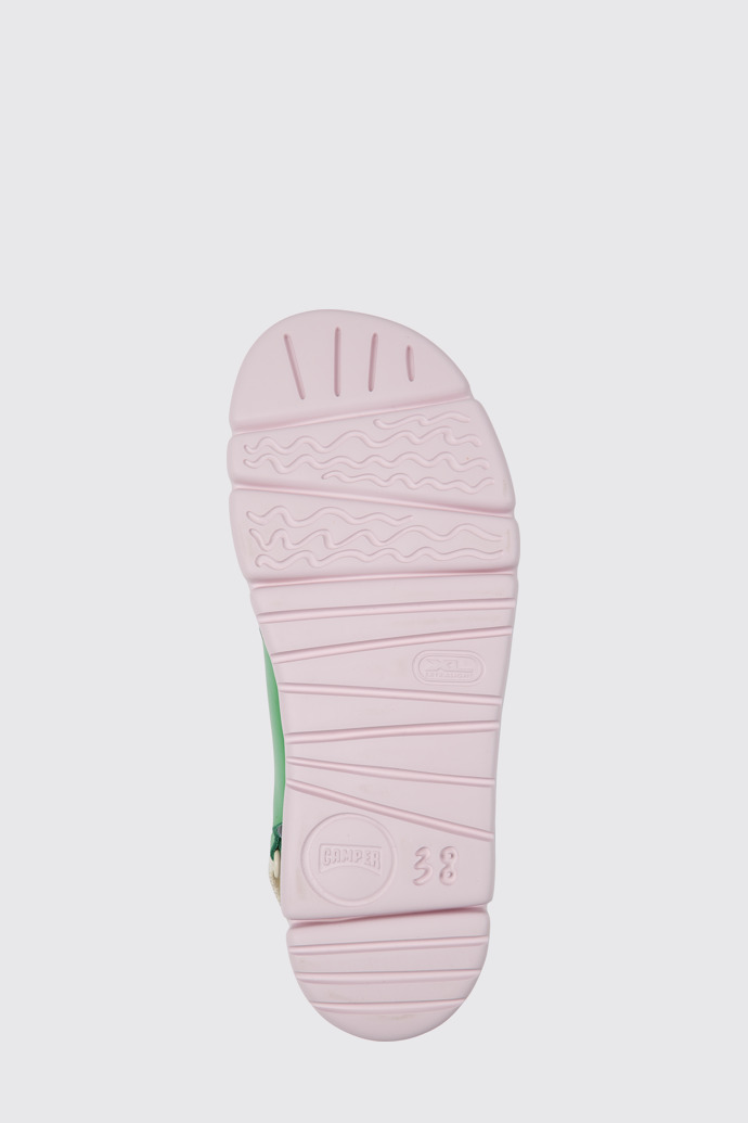 The sole of Twins Green and blue sandals for women