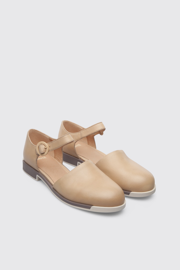 Front view of Bowie Pink Flat Shoes for Women