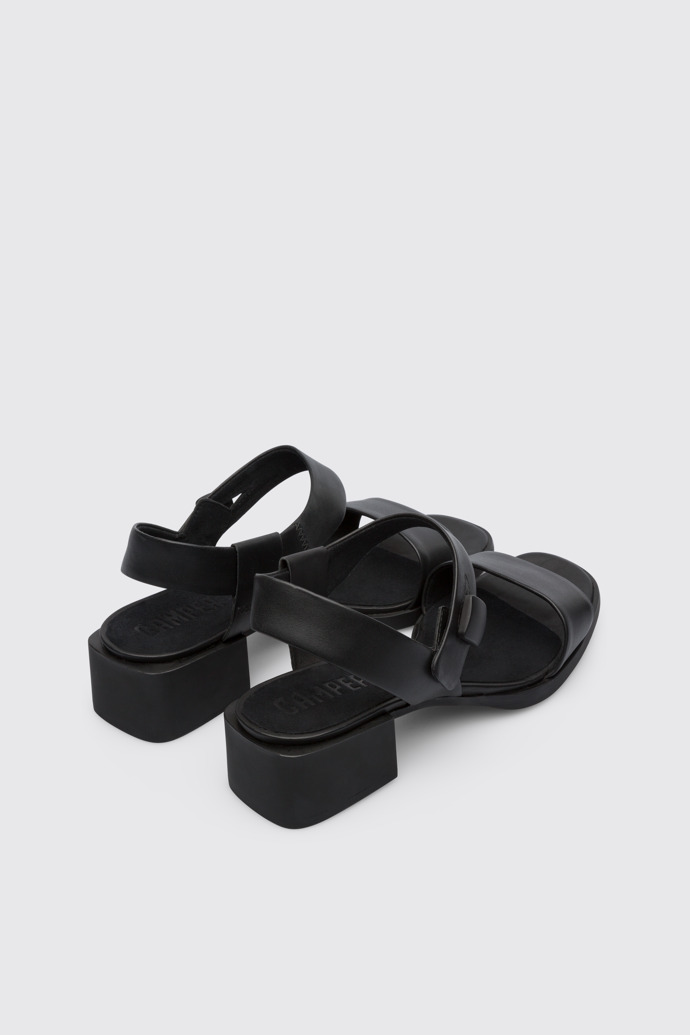Back view of Kobo Black sandal for women