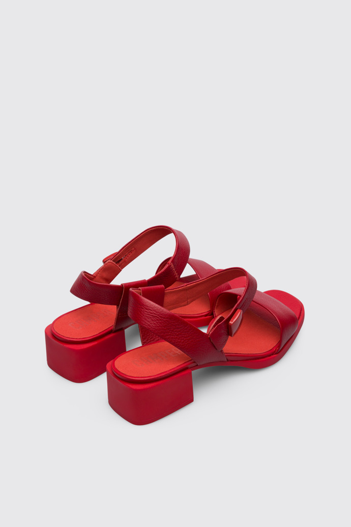 Back view of Kobo Red sandal for women