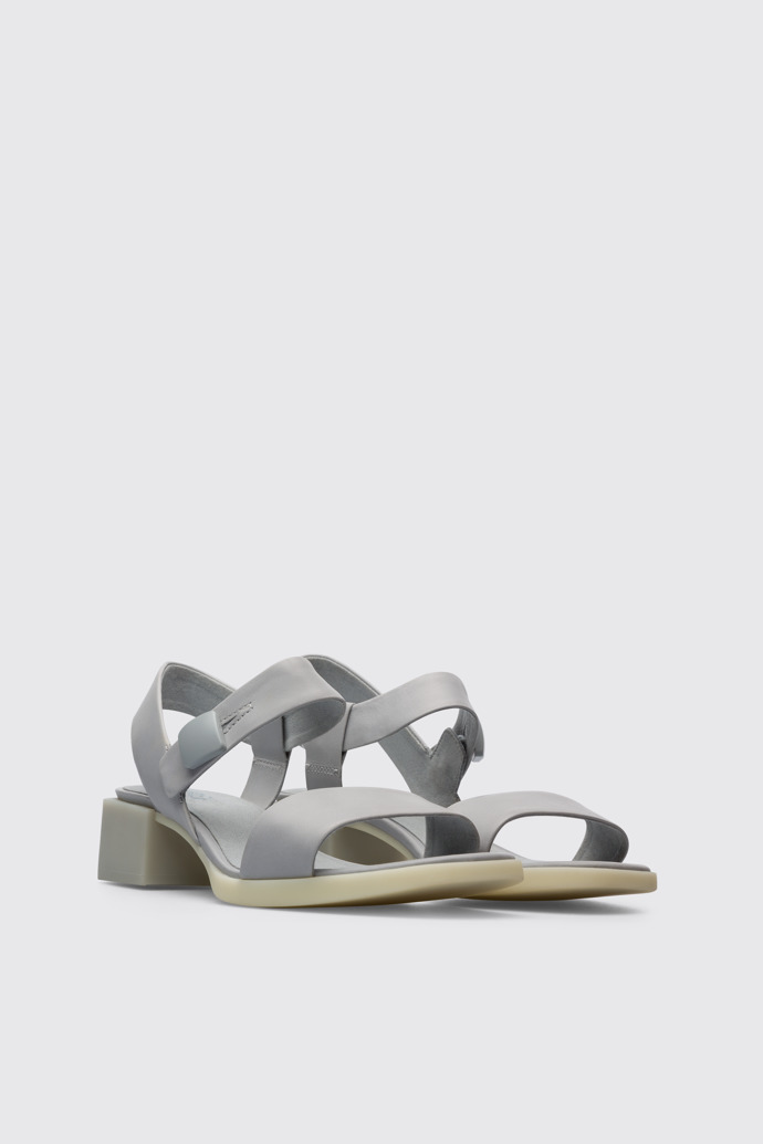 Front view of Kobo Light grey sandal for women