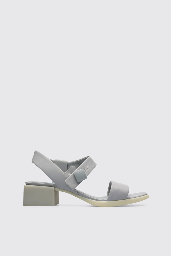 Side view of Kobo Light grey sandal for women