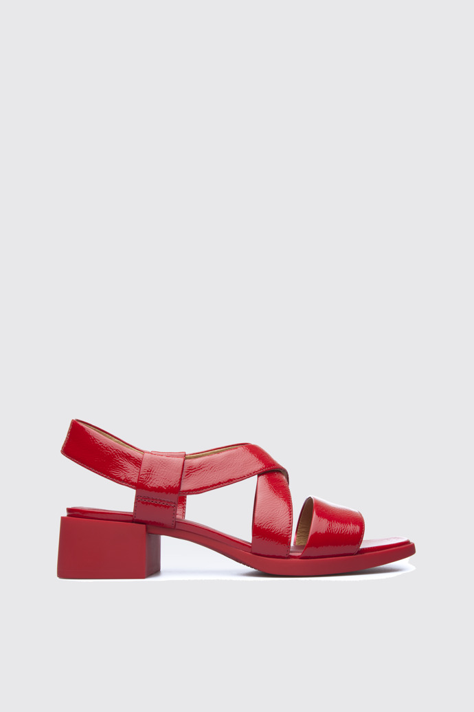 Side view of Kobo Red Sandals for Women