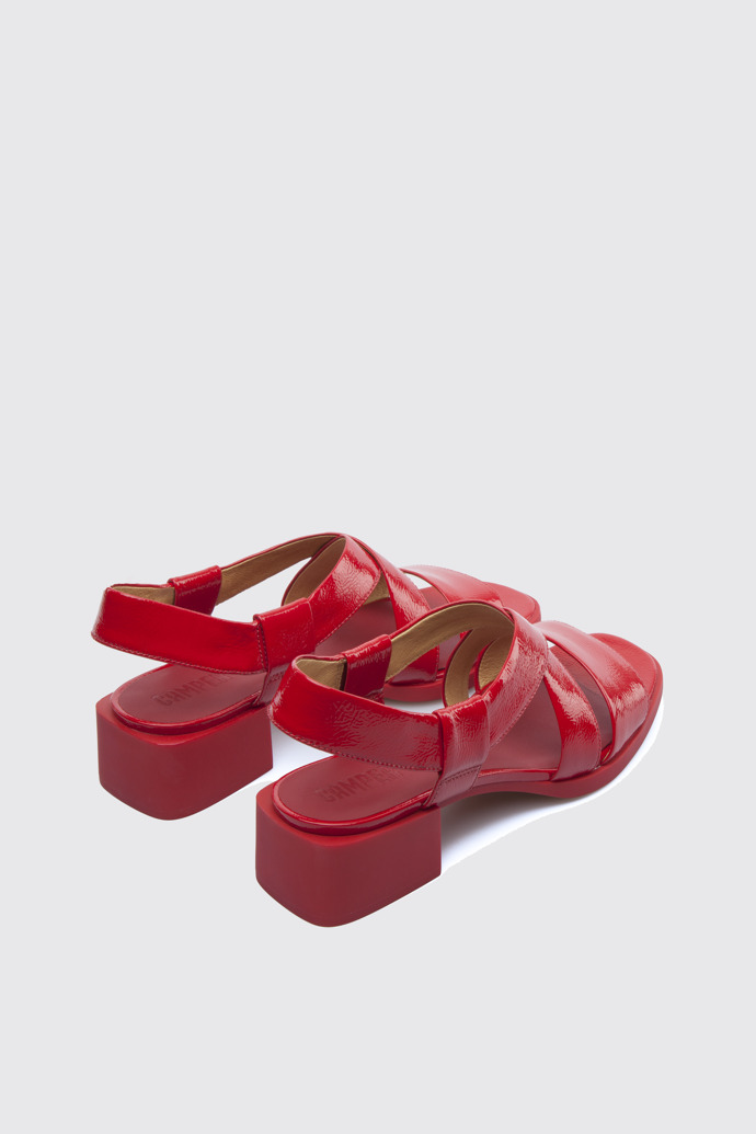 Back view of Kobo Red Sandals for Women