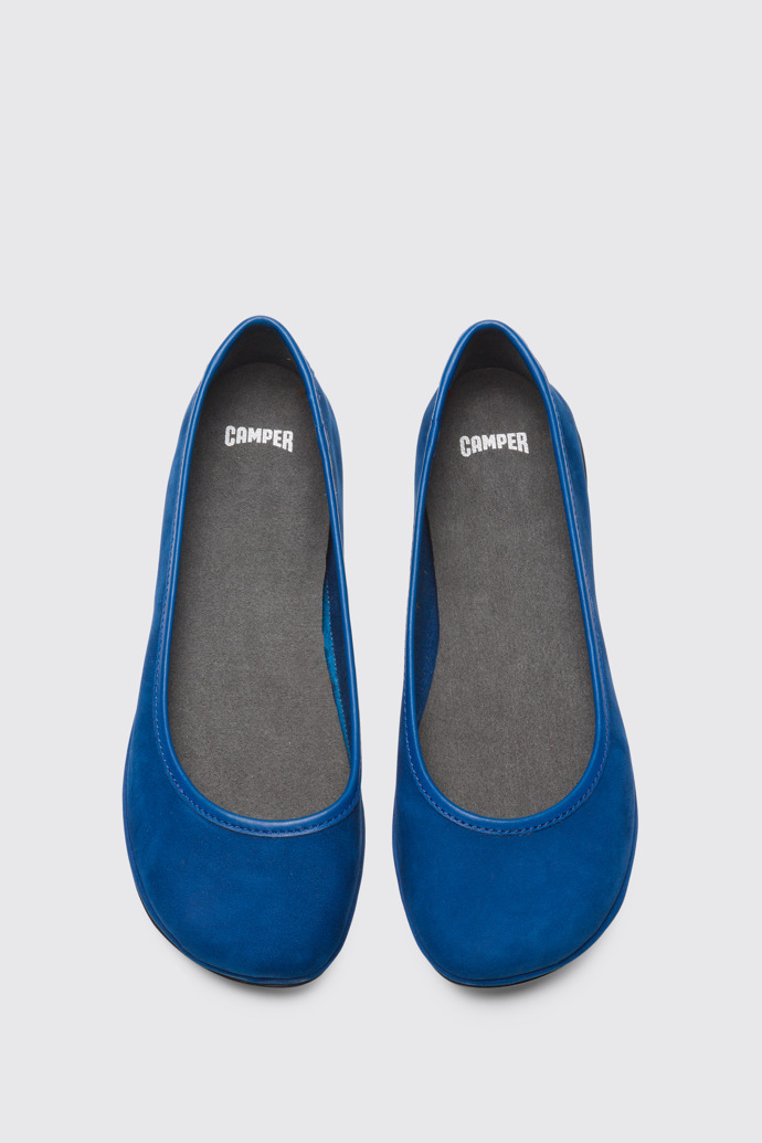 Overhead view of Right Blue Ballerinas for Women