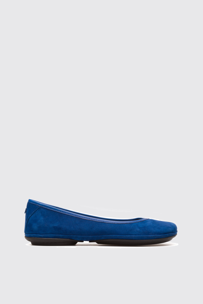 Side view of Right Blue Ballerinas for Women