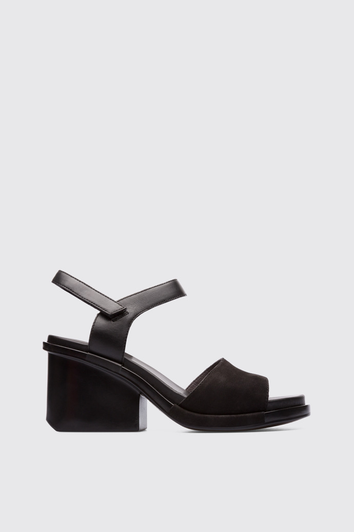 Side view of Ivy Black Heels for Women