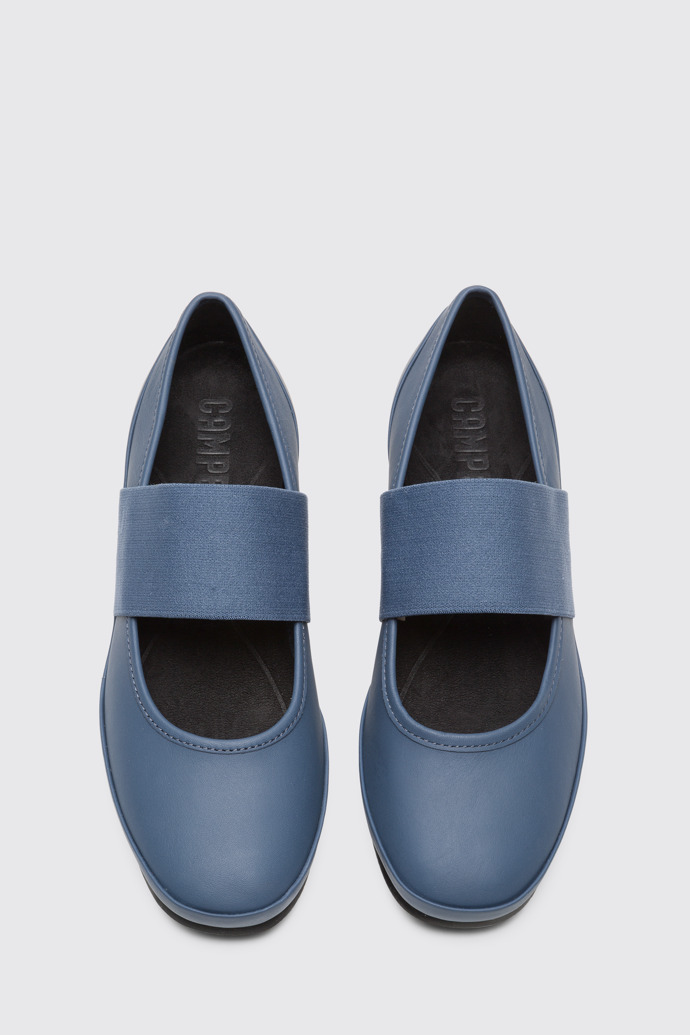 Overhead view of Alright Blue women's full-grain Mary Jane