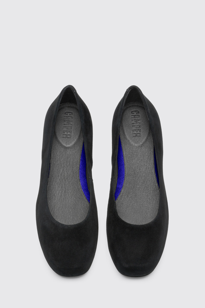 Overhead view of Serena Black Ballerinas for Women