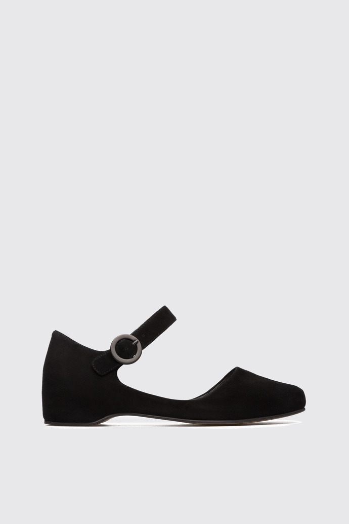 Side view of Serena Black Ballerinas for Women