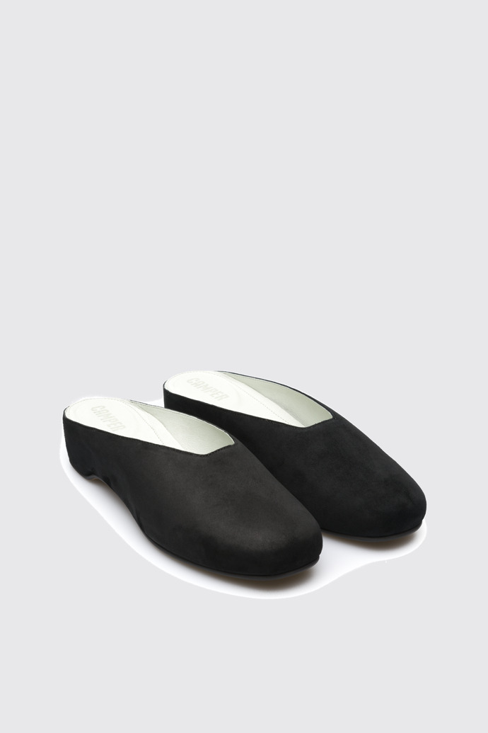 Front view of Serena Black Ballerinas for Women